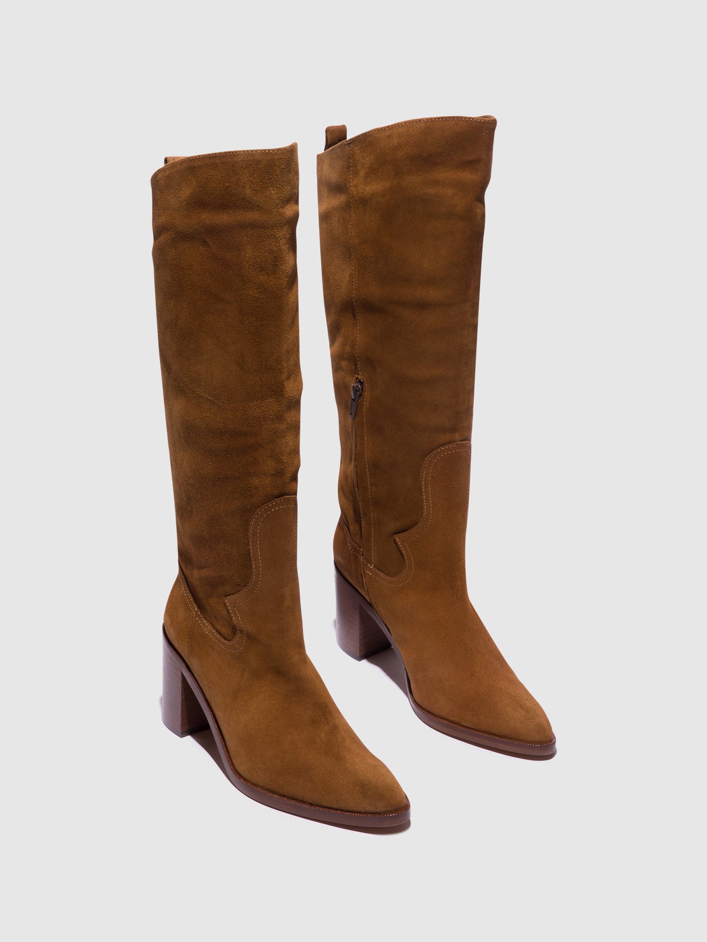Foreva Camel Zip Up Boots